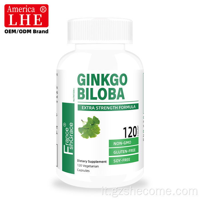 Ginkgo Biloba Supporto delle capsule di Ginkgo Biloba per il cervello